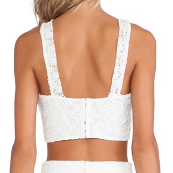 [LOVERS+ FRIENDS] Lace Crop Top & Skirt Set - Picture 3 of 15